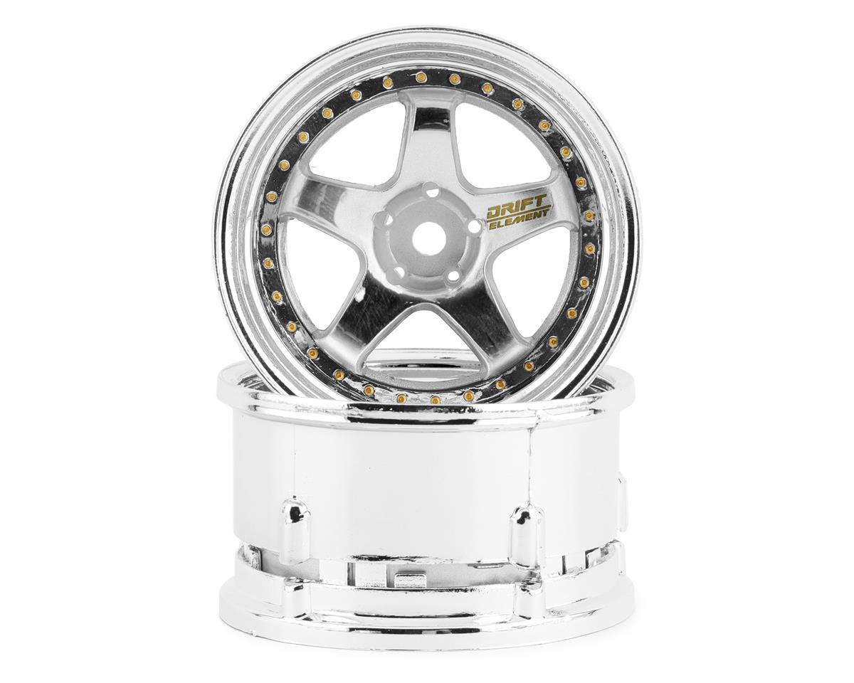 Ds Racing Drift Element Spoke Drift Wheels Triple Chrome W Gold