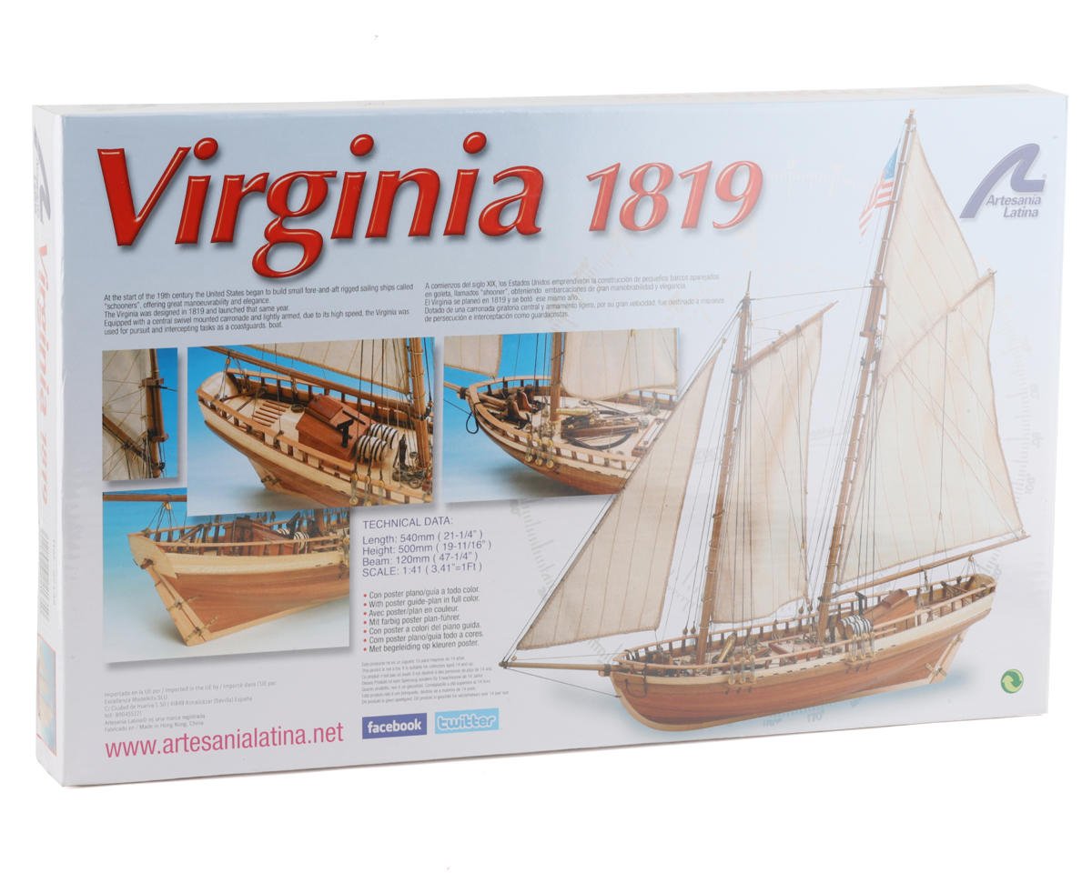 Latina Virginia American Schooner Model Ship Kit Lat