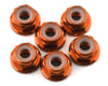 175RC Lightweight Aluminum M3 Flanged Lock Nuts (Orange) (6)