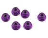 Image 1 for 1UP Racing 3mm Aluminum Flanged Locknuts (Purple) (6)