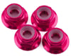 Image 1 for 1UP Racing 4mm Serrated Aluminum Locknuts (Pink) (4)