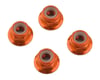 1UP Racing 4mm Serrated Aluminum Locknuts (Orange) (4)