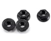 Image 1 for Core-RC 4mm Aluminum Serrated Wheel Nut (Black) (4)