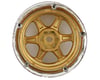 Image 2 for DS Racing Drift Element 6 Spoke Drift Wheels (Gold & Chrome w/Gold Rivets) (2)