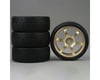 DuraTrax Radial 1/10 Touring Car Tire w/6-Spoke Wheel (Gold) (4)