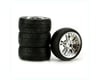 DuraTrax ST Radial 1/10 Touring Car Tire w/Stinger Wheel (Chrome) (4) (2mm)