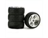 DuraTrax ST Radial 1/10 Touring Car Tire w/Stinger Wheel (Chrome) (4) (10mm)