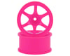 Mikuni Gram Lights 57D 6-Spoke Drift Wheels (Fluorescent Pink) (2) (5mm Offset)