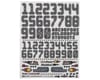Image 1 for Firebrand RC Numbers Decal Sheet (Black) (8.5x11")