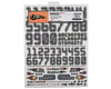 Image 2 for Firebrand RC Numbers Decal Sheet (Black) (8.5x11")