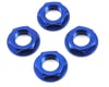 Image 1 for King Headz 17mm Coarse Thread Flanged Wheel Nut (Blue) (4)