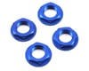 Image 1 for King Headz 17mm Fine Thread Flanged Wheel Nut (Blue) (4)