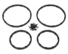 Image 3 for Losi Monster Truck XL Wheels w/Black Bead Lock Rings (2) (Silver)