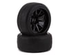 Image 1 for Sweep F1 Pre-Mounted Front Rubber Tires (Black) (2) (Medium)