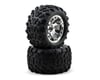 Image 1 for Traxxas Pre-Mounted Monster Truck Tires w/17mm Geode Wheels (2) (Chrome)