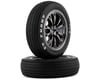 Traxxas Drag Slash Front Pre-Mounted Tires (Black Chrome) (2)