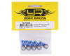 Image 2 for Yeah Racing 3mm Aluminum Threaded Rod Ends (Blue) (5) (Reverse Thread)