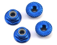 175RC Aluminum 4mm Serrated Locknuts (Blue) | product-related