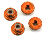 175RC Aluminum 4mm Serrated Locknuts (Orange) | product-related