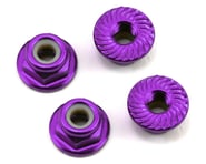 175RC Aluminum 4mm Serrated Locknuts (Purple) | product-related