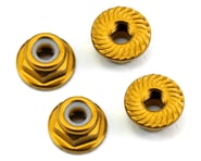 175RC Aluminum 4mm Serrated Locknuts (Gold) | product-related