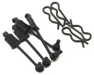 Arrma 1/8 Body Clips w/Rubber Retainers (Black) (4) | product-related