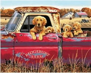 more-results: Golden Ride (Dogs in Pickup Truck) Paint by Number (20"x16") This product was added to
