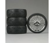 DuraTrax U-Groove 1/10 Touring Car Tire w/16-Spoke Wheel (Chrome) (4) | product-related