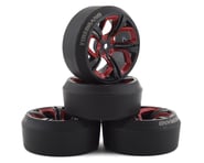 Firebrand RC Hydra XDR3 5° Pre-Mounted Slick Drift Tires (4) (Red/Black) | product-related