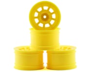JConcepts 9 Shot 2.2 Dirt Oval Rear Wheels (Yellow) (4) (B6.1/XB2/RB7/YZ2) | product-related
