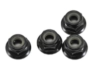 Jammin Products 4mm Aluminum Serrated Flanged Nut (Black) (4) | product-related