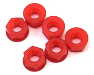 RJ Speed Solid Nylon Diff Nuts Red 1/4-28 (6) | product-related