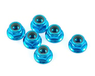 Team Losi Racing 4mm Aluminum Serrated Locknut Set (6) (Blue) | product-related