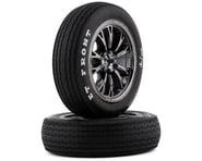 Traxxas Drag Slash Front Pre-Mounted Tires (Black Chrome) (2) | product-related
