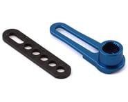 WRAP-UP NEXT Aluminum Long Adjustable Servo Horn (Blue) (25T-Futaba/SAVOX) | product-related