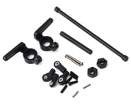 Xtra Speed SCX10 Tanky Tracks Aluminum Front Hub w/Hex Adapter (Black) (2) | product-related