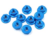 Yeah Racing 4mm Aluminum Serrated Lock Nut (10) (Blue) | product-related
