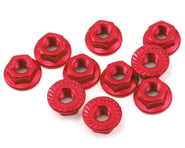 Yeah Racing 4mm Aluminum Serrated Lock Nut (10) (Red) | product-related