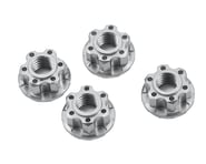 Yeah Racing 4mm Aluminum Serrated Wheel Lock Nut (4) (Silver) | product-related