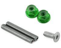 175RC RB10 "Ti-Look" Lower Arm Studs (Green) (2)