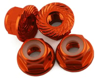 175RC Traxxas HOSS 4mm Locking Wheel Nuts (Orange) (4)