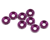 1UP Racing 3mm LowPro Countersunk Washers (Purple Shine) (8)