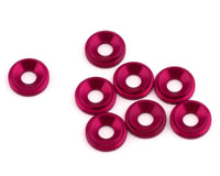1UP Racing 3mm LowPro Countersunk Washers (Hot Pink) (8)