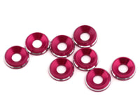 1UP Racing 3mm LowPro Countersunk Washers (Hot Pink Shine) (8)