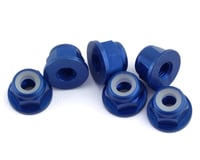 1UP Racing 3mm Aluminum Flanged Locknuts (Dark Blue) (6)