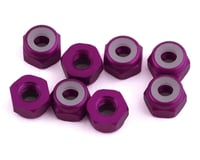 1UP Racing 3mm Aluminum Locknuts (Purple) (8)