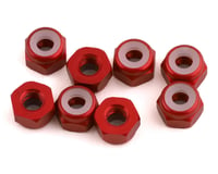 1UP Racing 3mm Aluminum Locknuts (Red) (8)
