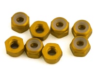 1UP Racing 3mm Aluminum Locknuts (Gold) (8)