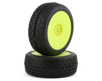 AKA Scribble 1/8 Buggy Pre-Mounted Tires (2) (Yellow) (Clay)
