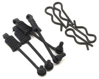 Arrma 1/8 Body Clips w/Rubber Retainers (Black) (4)